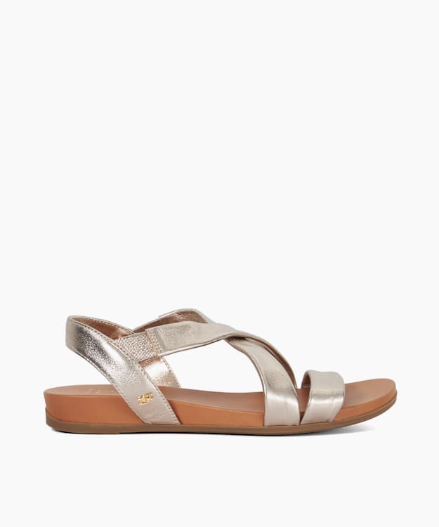 dune london Landies - Gold Wide Fit Casual Sandals