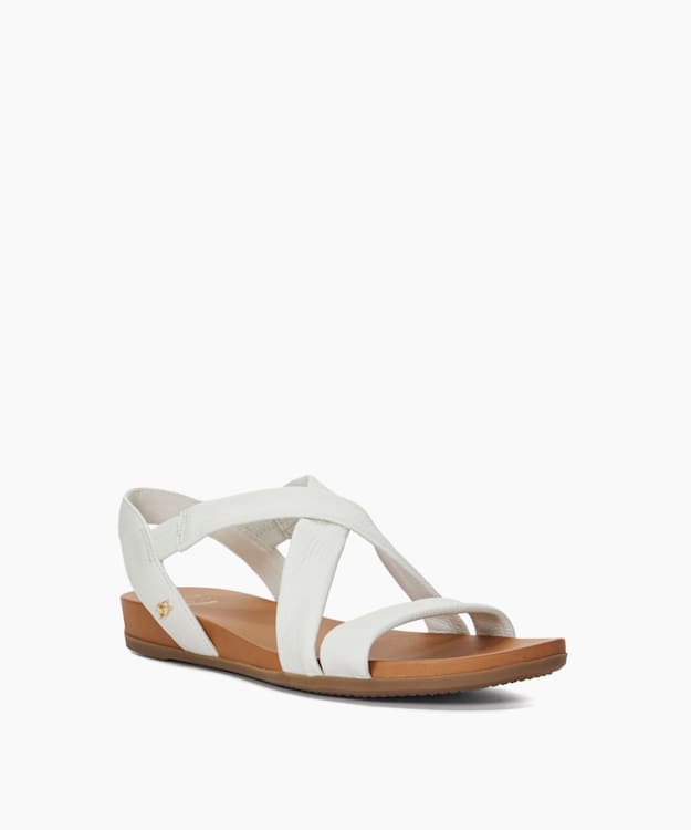 Dune London Landies - White Wide Fit Casual Sandals