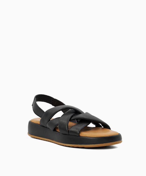 Dune London Laters - Black Casual Sandals
