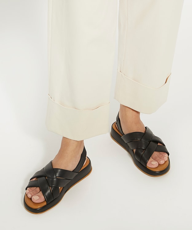 Dune London Laters - Black Casual Sandals