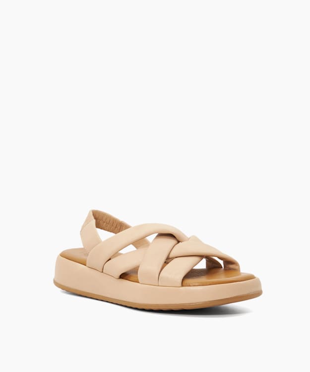 Dune London Laters - Blush Casual Leather Sandals