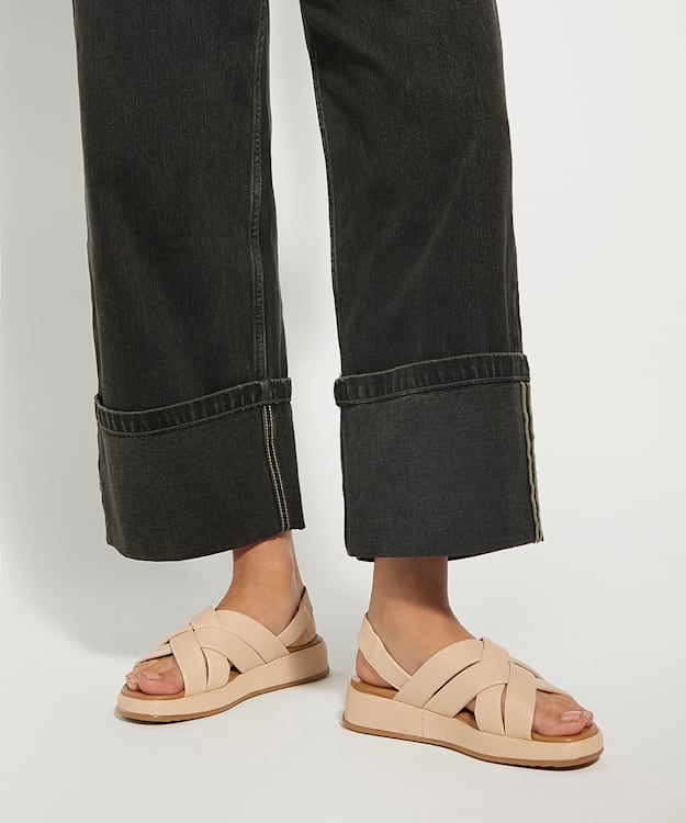 Dune London Laters - Blush Casual Leather Sandals