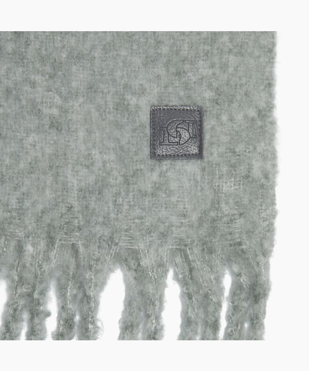 Dune London Lavigne - Grey Chunky Fringe Trim Scarf
