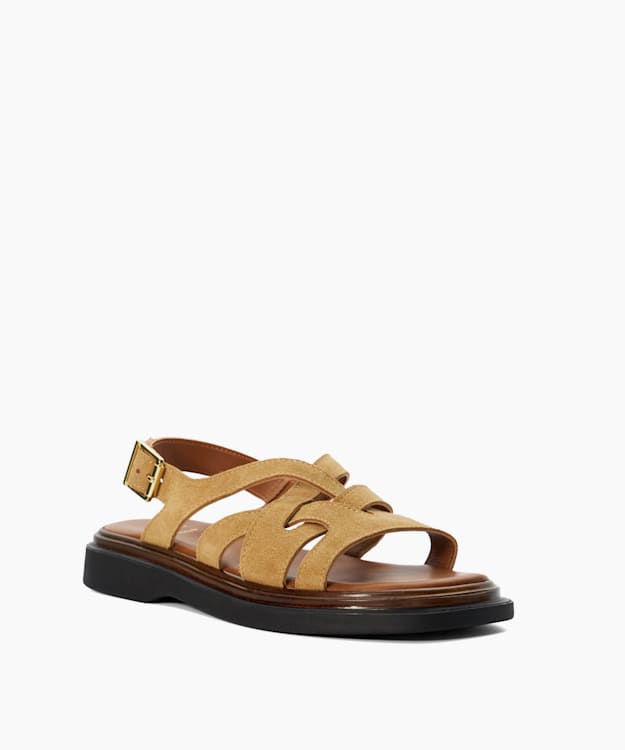 Dune London Leebra - Tan Casual Flatform Sandals
