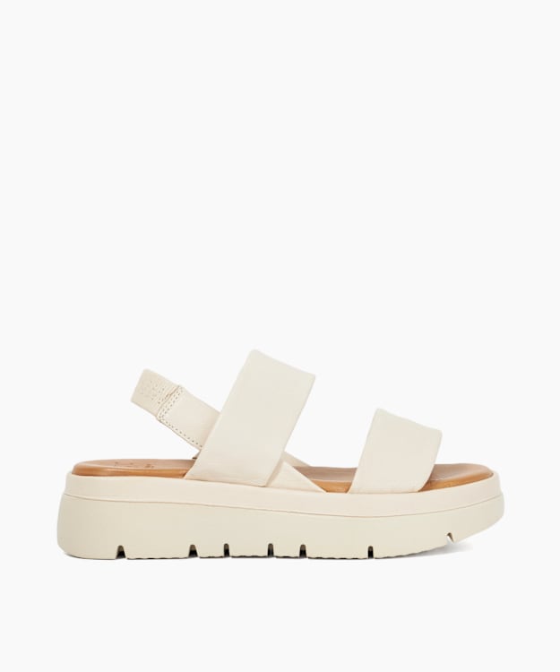 dune london Location - Ecru Padded Flatform Sandals