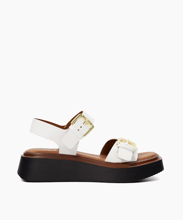 dune london Loells - White Casual Flatform Sandals