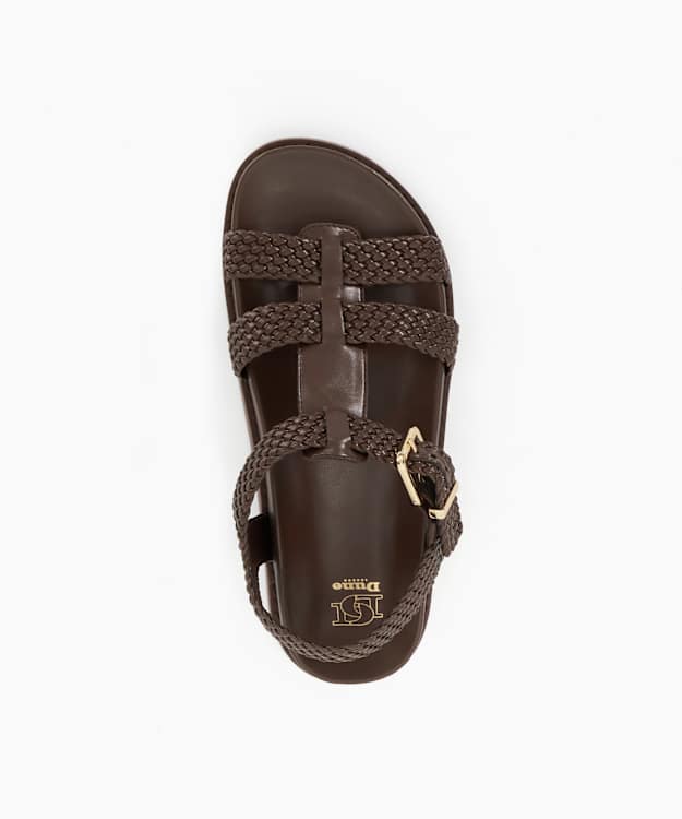 Dune London Looking - Brown Woven Open Toe Sandals