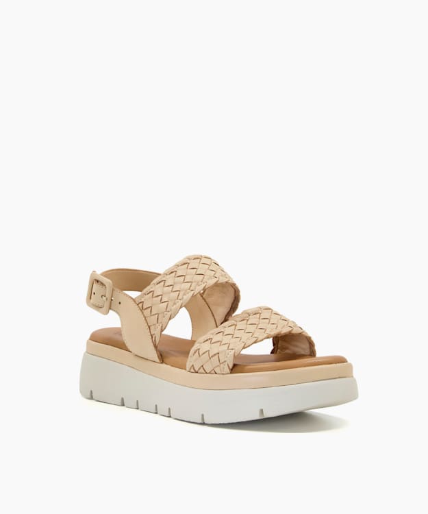 Dune London Lorris - Caramel Flatform Sandals