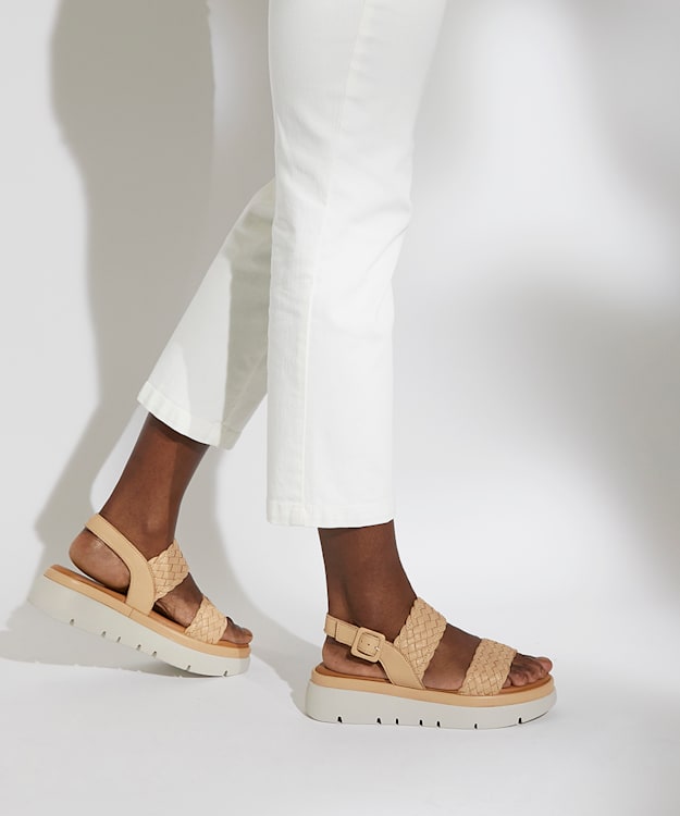 Dune London Lorris - Caramel Flatform Sandals