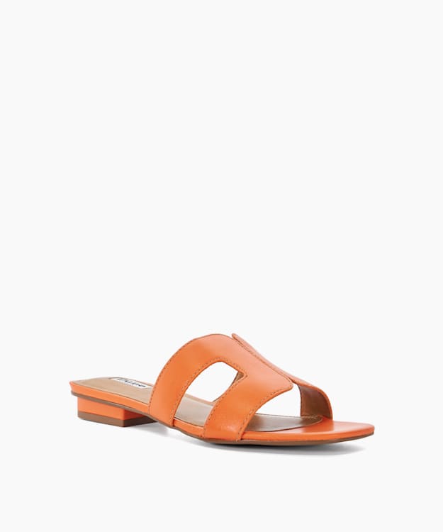 Dune London Loupe - Orange Smart Slider Sandals