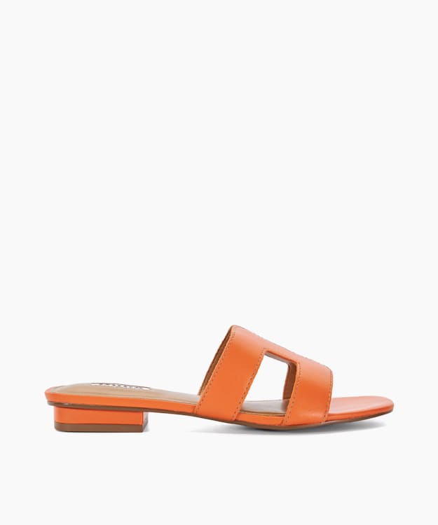 dune london Loupe - Orange Smart Slider Sandals