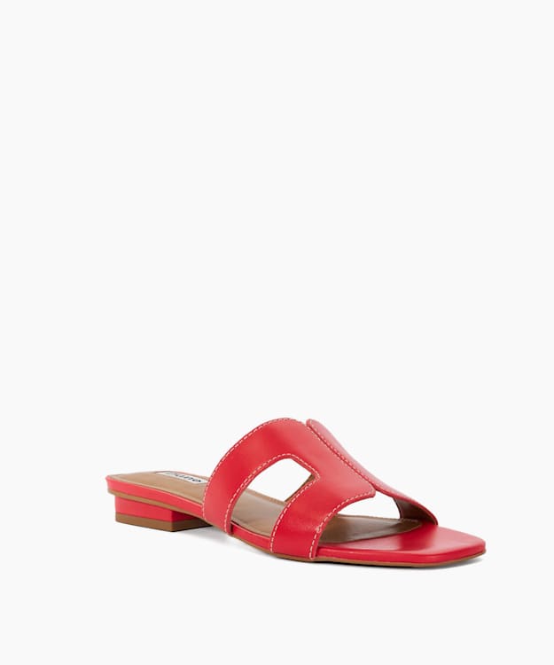 Dune London Loupe - Red Smart Slider Sandals