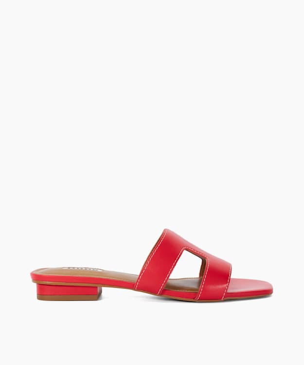 dune london Loupe - Red Smart Slider Sandals
