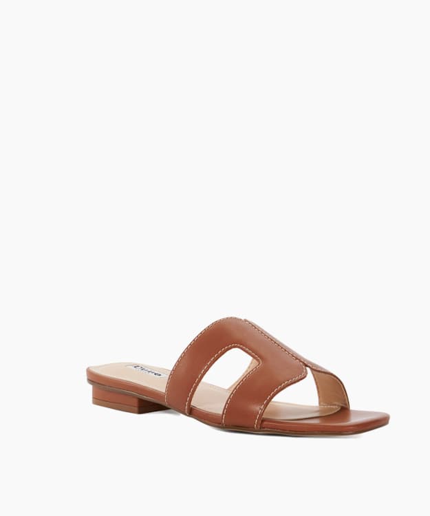 Dune London Loupe - Tan Smart Slider Sandals