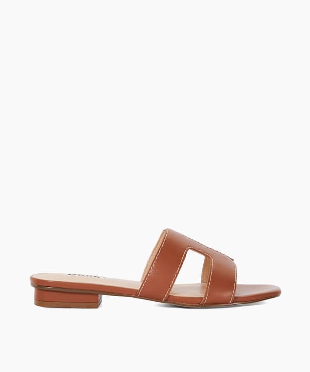 dune london Loupe - Tan Smart Slider Sandals