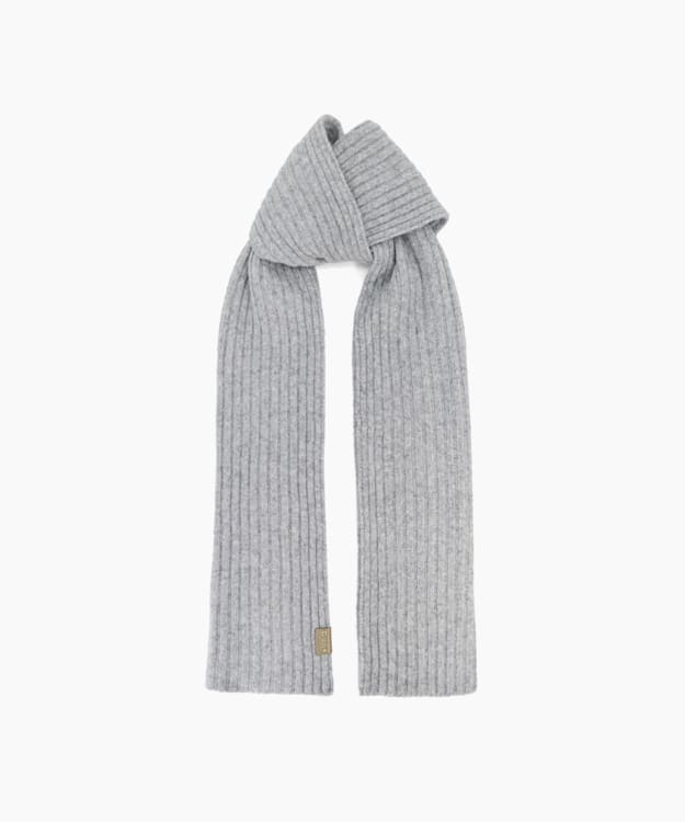 dune london Lourde - Grey Ribbed Scarf