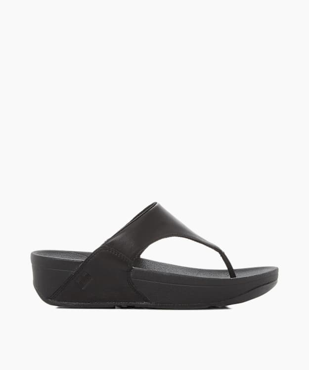 dune london Lulu1 - Black Toe Post Sandals