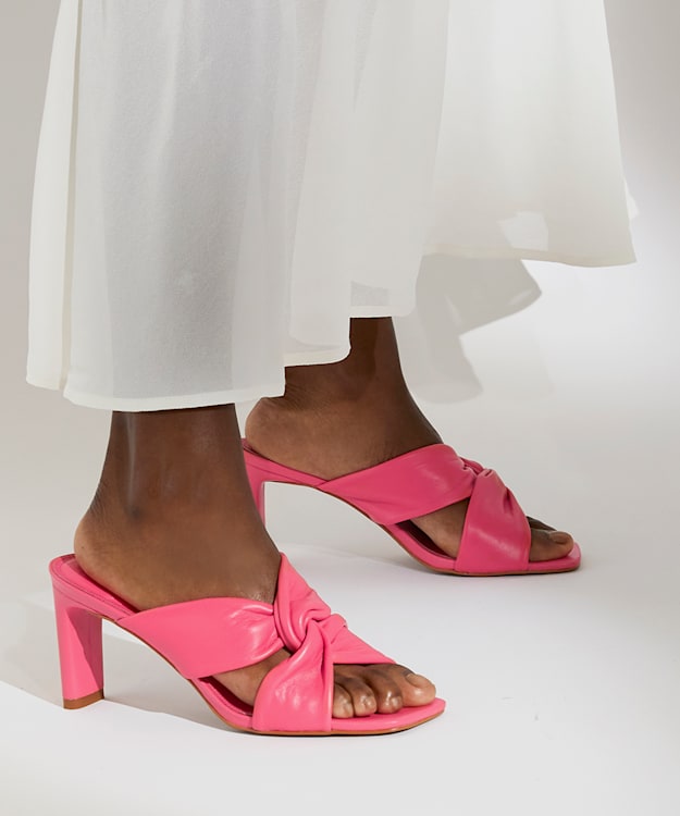 Dune London Magnet - Pink Twist Knot Mule