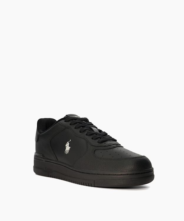 Dune London Masters Crt-Sne - Black Leather Trainers