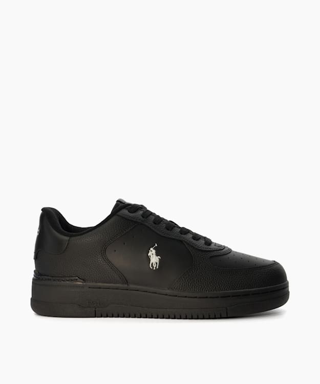 dune london Masters Crt-Sne - Black Leather Trainers