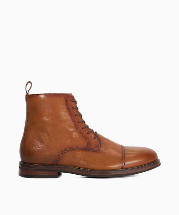 dune london Matias - Tan Toe Cap Detail Ankle Boot
