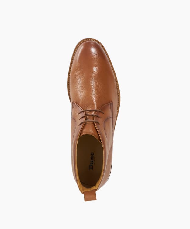 Dune London Maxxy - Tan Leather Chukka Boots