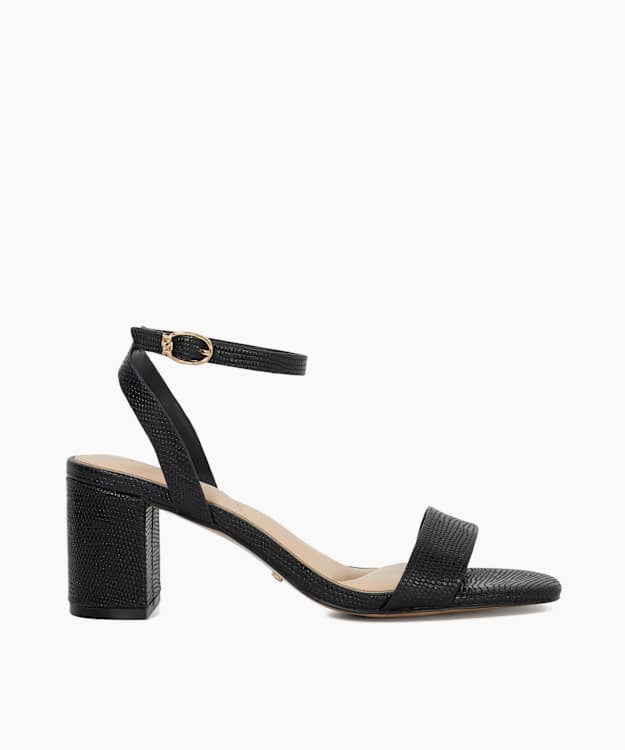 dune london Melini - Black Block Heel Sandals