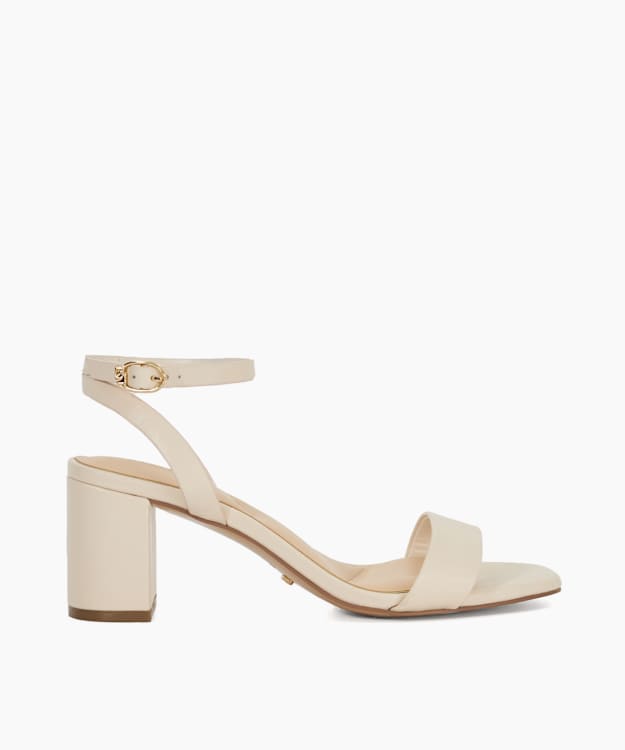 dune london Melini - Ecru Block Heel Sandals