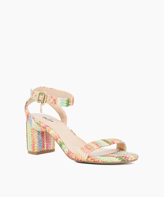 Dune London Memee - Multi Mid Block Heel Sandals