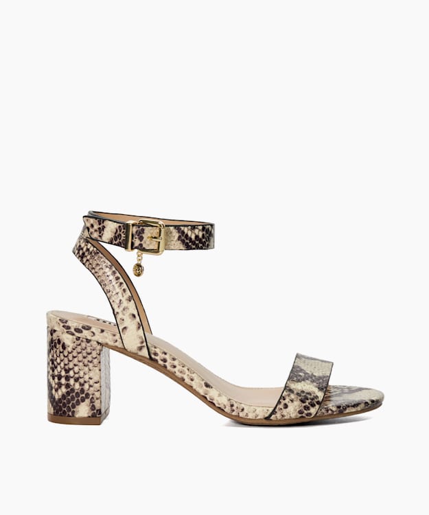 dune london Memee - Natural Mid Block Heel Sandals