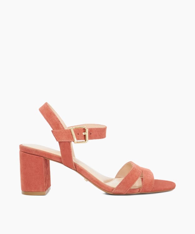 dune london Merisa - Coral Block-Heeled Sandals