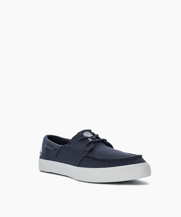 Dune London Mylo Bay Boat - Navy Lace-Up Low Trainer