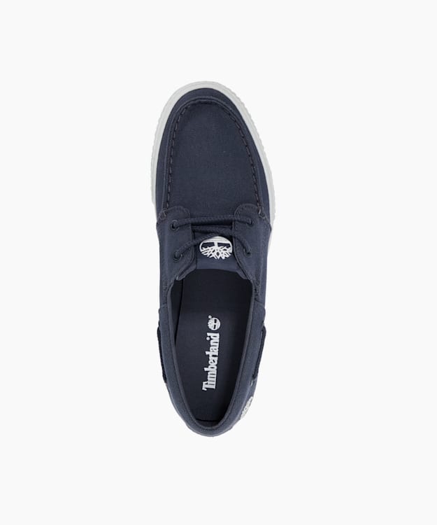 Dune London Mylo Bay Boat - Navy Lace-Up Low Trainer