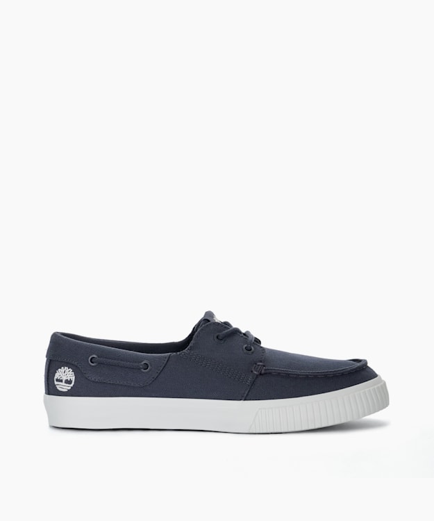 dune london Mylo Bay Boat - Navy Lace-Up Low Trainer