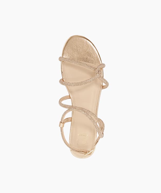 Dune London Norelli - Gold Diamante Strap Sandals