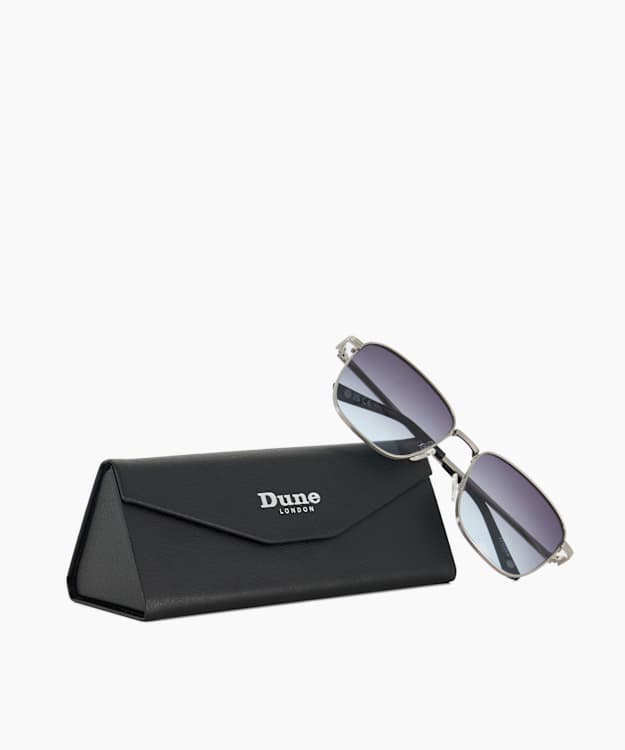 Dune London Oddly - Gunmetal Metal Frame Sunglasses