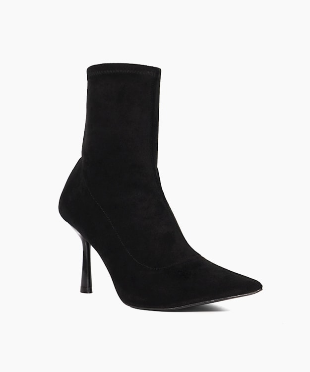 Dune London Odella - Black Flare-Heel Ankle Boots