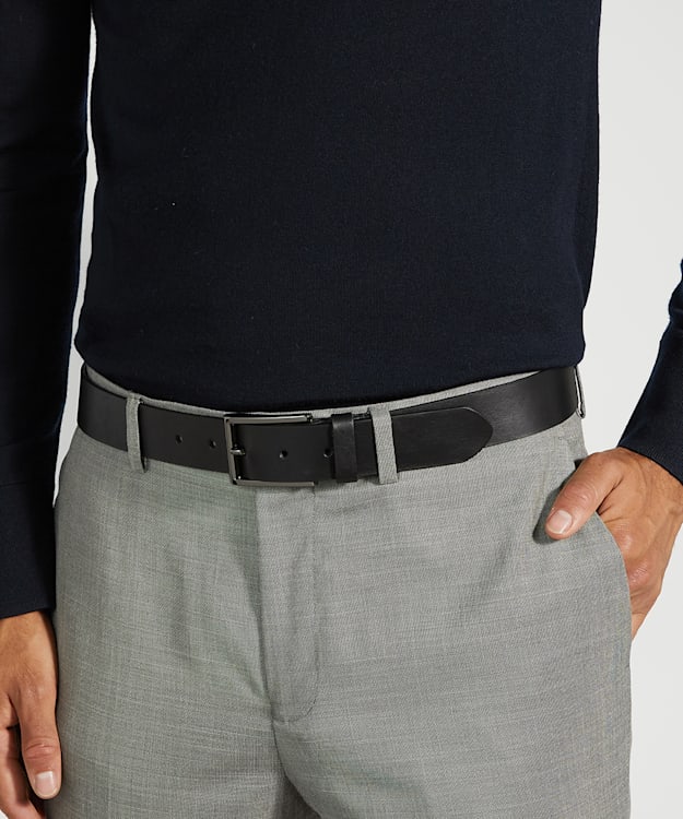 Dune London Odessans - Black Black Leather Belt