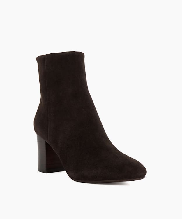 Dune London Ollave - Brown Block Heel Ankle Boots