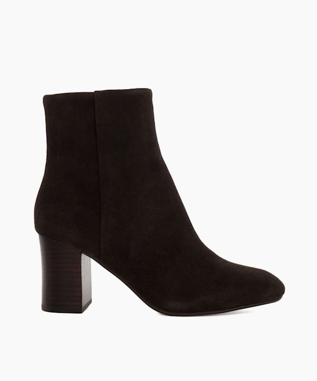 dune london Ollave - Brown Block Heel Ankle Boots