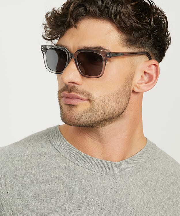 Dune London Olle - Grey Square Frame Sunglasses