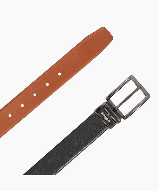 Dune London Opra - Tan Reversible Leather Belt