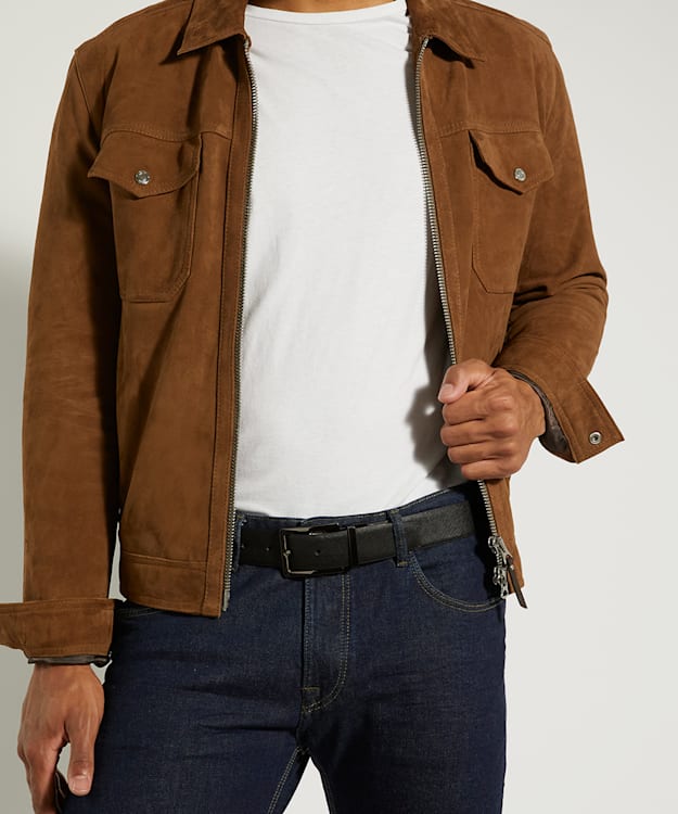 Dune London Opras - Tan Reversible Leather Belt