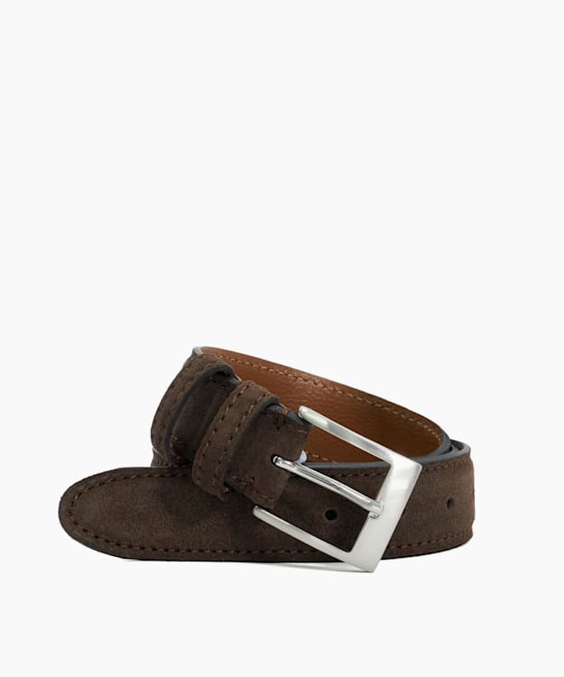 dune london Osdlt - Brown Grey Suede Belt