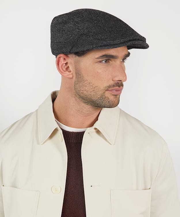 Dune London Otiss - Grey Flat Cap Hat