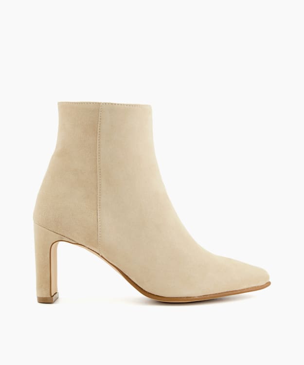 dune london Otta - Sand Mid-Heel Pointed Ankle Boots