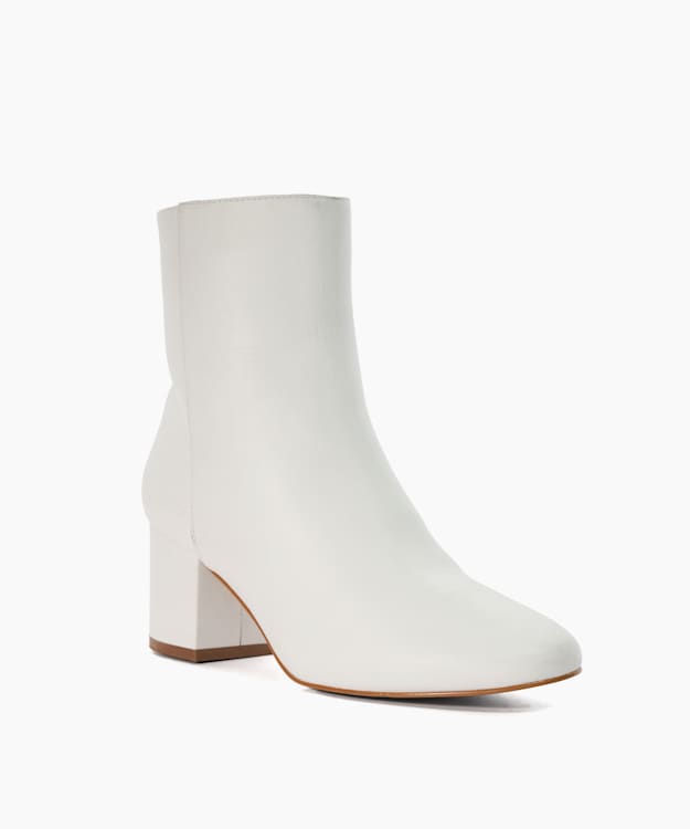 Dune London Ottack - Ecru Block-Heeled Ankle Boots