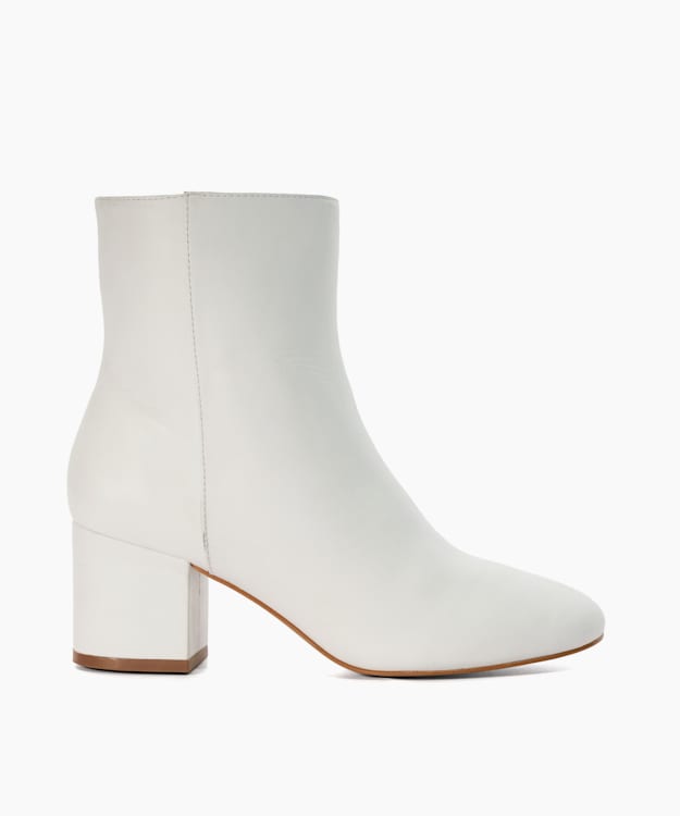 dune london Ottack - Ecru Block-Heeled Ankle Boots