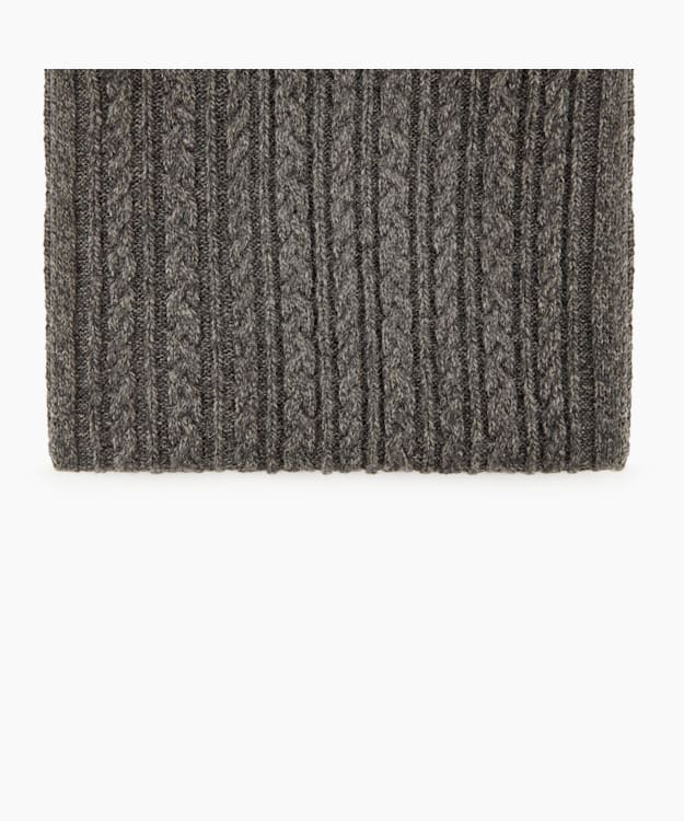 Dune London Ottto - Grey Cable Knit Scarf