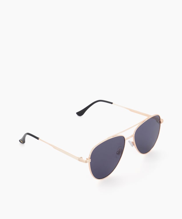 dune london Outing - Gold Slim Frame Sunglasses